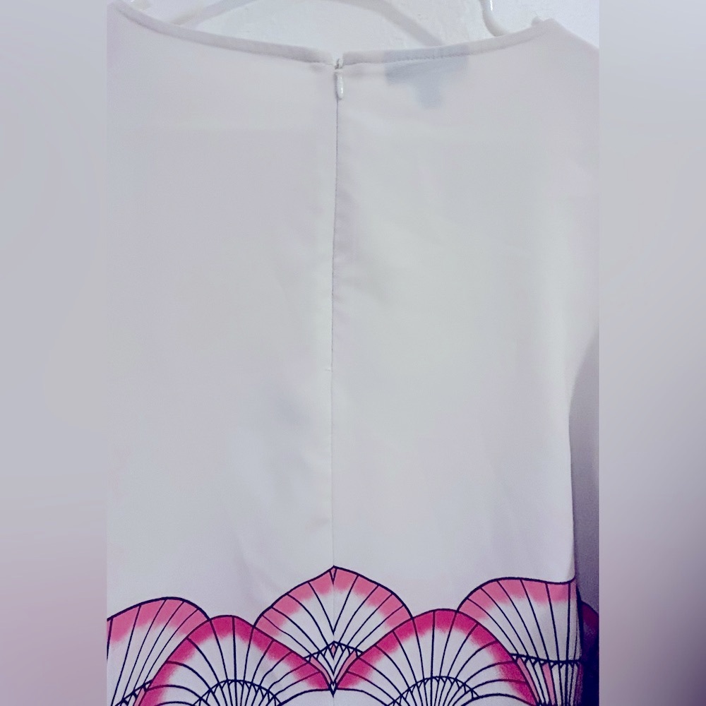 Alfani Tired Sleeve Zip Up Pattern Blouse - Picture 7 of 10